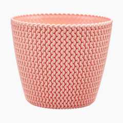 Pink plastic pot Ø15.5 cm