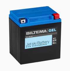Gel-batterier til vandscootere, 12 V, 30 Ah, 166 x 126 x 175/195 mm