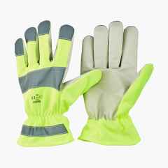 High-vis gloves, lined, size 10