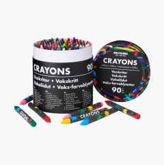Wax Crayons, 90-pack