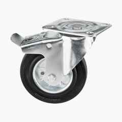 Castor Wheel with brake, 33,5 x 125 mm