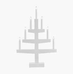 Advent Candle, 7-branch, white