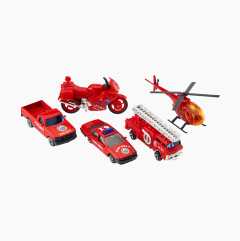 Toy cars, Fire Department, 5-pack