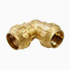 Clamp ring connector for PEM hose, Elbow 90˚, 32 x 32 mm