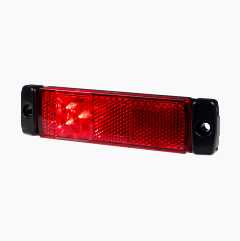 Rear position light and reflector, red, 130 x 32 mm