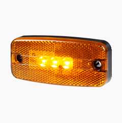 Side marker with orange position light and reflector, 110 x 45 mm