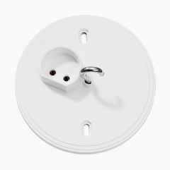 Light socket, recessed with hook