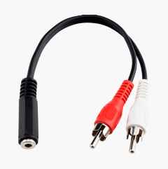 Audio adapter cable 2 x RCA (male) - 3.5 mm (female)