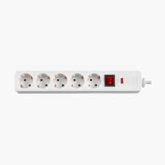 Multi-socket with switch and surge protector