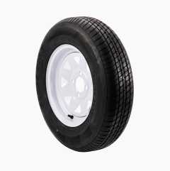 Pneumatic rubber wheels with steel rims, 165R x 13″C
