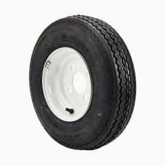 Pneumatic rubber wheels with steel rims, 4,80 x 8″