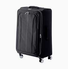 Suitcase, black, 66-74 litre
