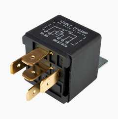 Single relay with double outputs, closed-circuit, 30 A