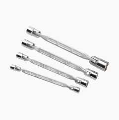 Jointed spanner set, inch/imperial size, 4 parts