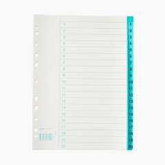File dividers A4, 1-20