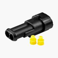 Pin connector housing, 2 pin, 10-pack
