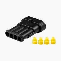 Pin connector housing, 4 pin, 10-pack