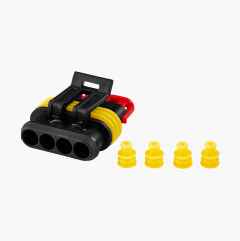 Socket connector housing, 4 pin, 10-pack