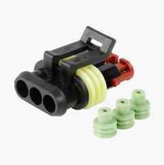 Socket connector housing, 3 pin, 10-pack