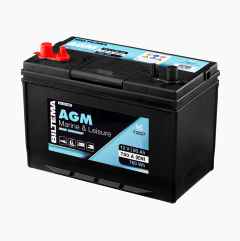 Marine and leisure battery, 12 V, 90 Ah