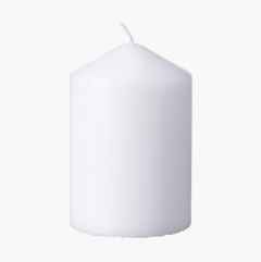 Pillar candle, white, 10 cm