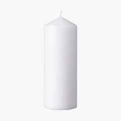 Pillar candle, white, 18 cm