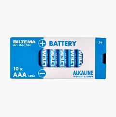 AAA/LR03 Alkalisk batteri, 10-pk.