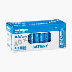 AAA/LR03 Alkalisk batteri, 40-pk.