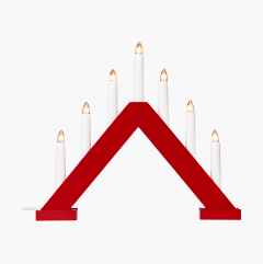 Advent Candle, 7-branch, red