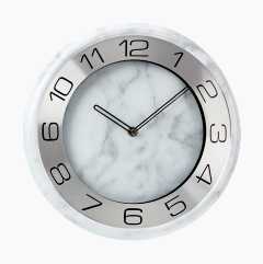 Wall Clock, 30 cm, marble