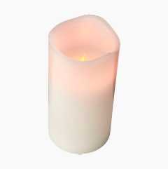 LED pillar candle, 15 cm