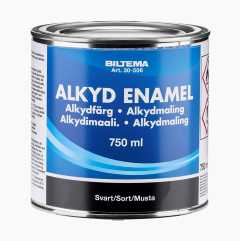 Alkyd Paint, black 0,75 litre