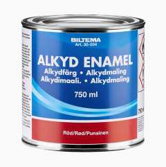 Alkyd Paint, red 0,75 litre