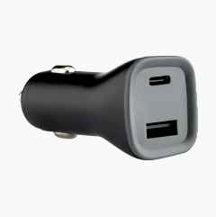 Hurtiglader USB A + C, 12–24 V/30 W
