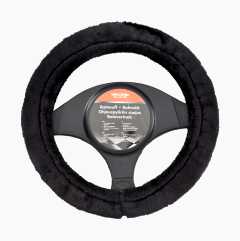 Steering wheel cover, black
