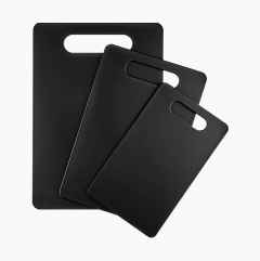 Cutting board black, 3-pack
