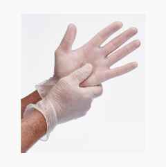 Vinyl gloves with powder, 100-pack, size S