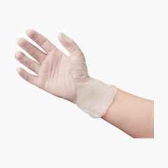 Vinyl gloves with powder, 100-pack, size L
