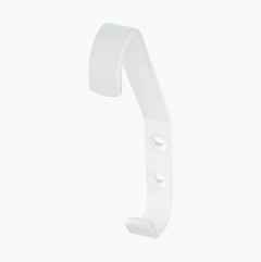 Clothes hook/hat hook, 18,5 cm, white