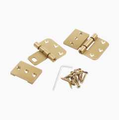 Hinges, gold, 2-pack