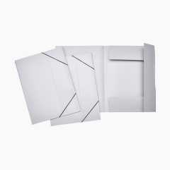 Lanyard Folder A4, grey, 3-pack