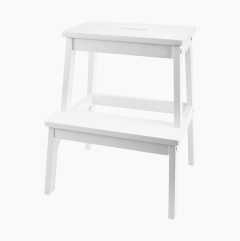 Kitchen step stool, white