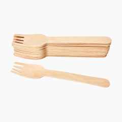 Wood cutlery, fork, 20-pack
