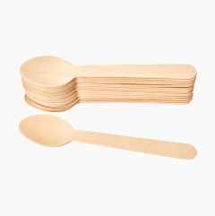 Wood cutlery, spoon, 20-pack