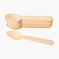 Wood cutlery, teaspoon, 20-pack