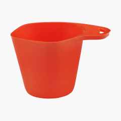 Plastic drinking cup, orange, 2 dl