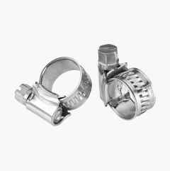 Hose clamps, galvanized, ∅9–13 mm, 2-pack