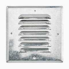Ventilation grille, shoulder connection, square, 100 mm