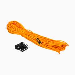 Tent line with tensioners, orange