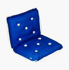 Kapock cushion, double, blue